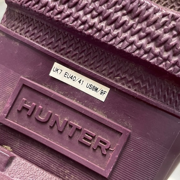 Hunter Original Short Waterproof Rain Boot Purple Women’s 9 Men’s 8 - Picture 13 of 13